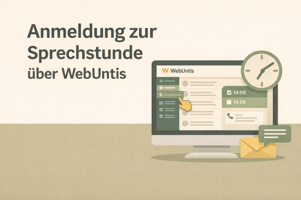 Information: Anmeldung zu einer Sprechstunde über WebUntis